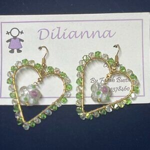 3 x $15 FLASH SALE NWT Handmade Beads and Gold Jewelry Wire 18K Plated Hearings